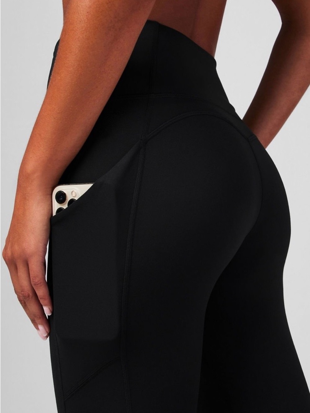 Fabletics  PureLuxe High-Waist Black Performance Leggings w/Pockets - Picture 6 of 7